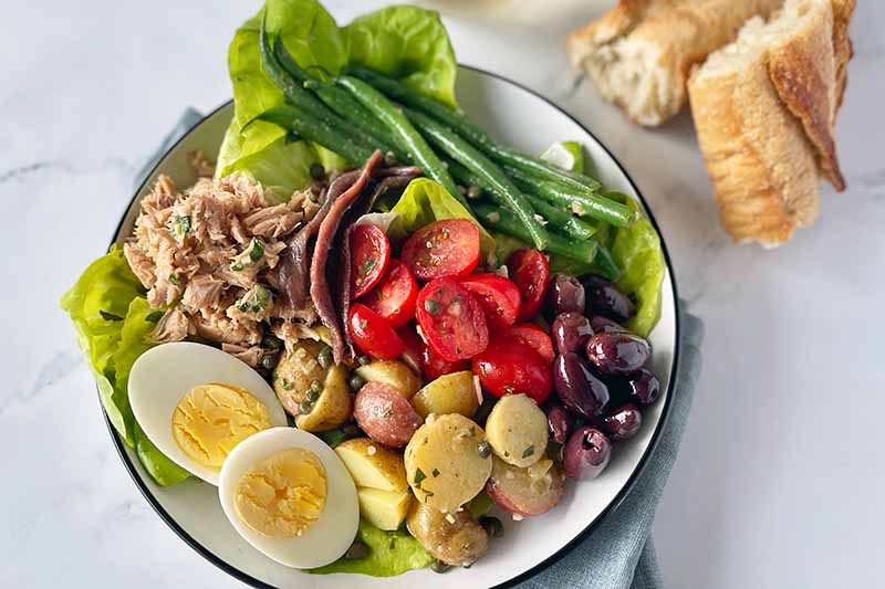 Salade nicoise thon oeuf tomate